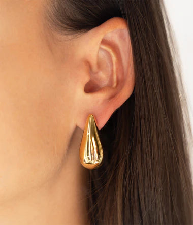 Boucles d'oreilles ZAG Agua en acier doré