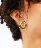 Boucles d'oreilles ZAG Cesira en acier doré