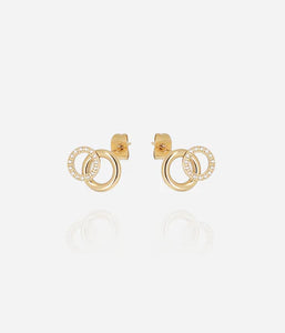 Boucles d'oreilles ZAG Antonio en acier doré