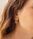 Boucles d'oreilles ZAG Giota en acier doré