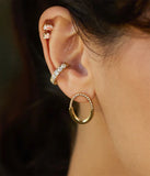 Boucles d'oreilles ZAG Leandro en acier doré