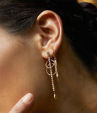 Boucles d'oreilles ZAG Ananta en acier doré