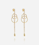 Boucles d'oreilles ZAG Ananta en acier doré