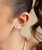 Boucles d'oreilles ZAG Fleur en acier doré 880J-1522