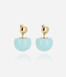 Boucles Zag Rosazia bleu clair en acier doré