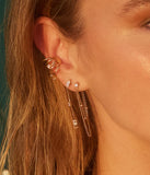 Boucles d'oreilles ZAG Bergen en acier doré