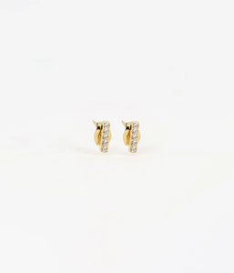 Boucles d'oreilles ZAG Allen en acier doré
