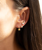 Boucles d'oreilles ZAG clous Serifos en acier doré