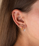 Boucles d'oreilles ZAG Soan en acier doré