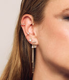 Boucles d'oreilles ZAG clous Kanoa en acier doré