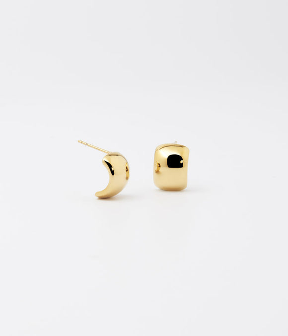 Boucles d'oreilles créoles ZAG Maggie en acier doré