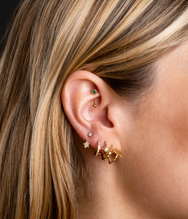 Boucles d'oreilles ZAG Camiri en acier doré