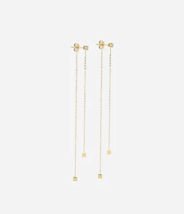 Boucles d'oreilles ZAG Symphonie en acier doré