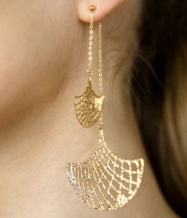 Boucles d'oreilles ZAG Idylle en acier doré