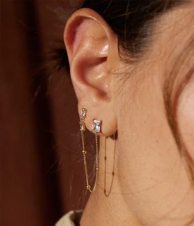Boucles d'oreilles ZAG Cadesia en acier doré