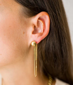Boucles d'oreilles ZAG Narcissa en acier doré