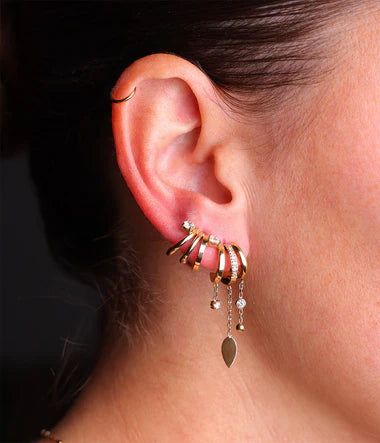 Boucles d'oreilles ZAG Isabella en acier doré