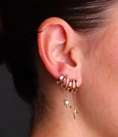 Boucles d'oreilles ZAG Valentina en acier doré