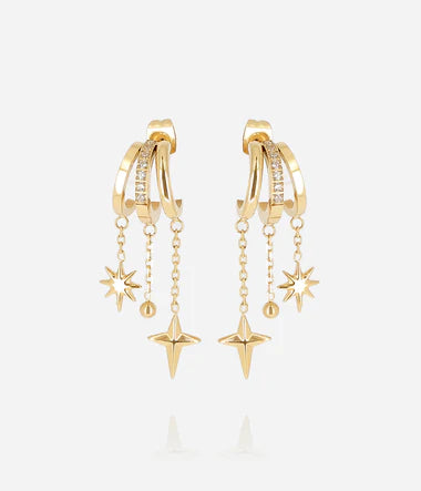 Boucles d'oreilles ZAG Valentina en acier doré