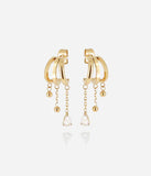 Triples boucles d'oreilles ZAG Pilar en acier doré trompe l'oeil (3 anneaux pour un seul perçage) (Copie)