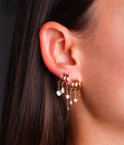 Triples boucles d'oreilles ZAG Beatriz en acier doré trompe l'oeil (3 anneaux pour un seul perçage) (Copie) (Copie)