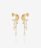 Boucles d'oreilles ZAG Susana en acier doré