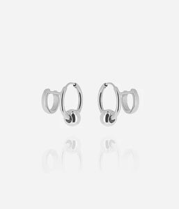 Boucles d'oreilles doubles ZAG Carmela en acier