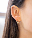 Doubles Boucles d'oreilles ZAG Carmela trompe l'oeil (2 anneaux pour un seul perçage)