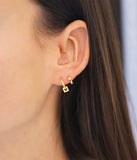 Doubles Boucles d'oreilles ZAG Gilda trompe l'oeil (2 anneaux pour un seul perçage)