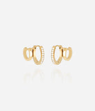 Boucles d'oreilles ZAG Uria blanc multiples trompe l'oeil (2 anneaux pour un seul perçage)