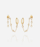 Boucles d'oreilles ZAG Ageha en acier doré