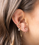 Piercing ZAG Cardiff en acier doré (vendu à l'unité)