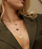 Collier ZAG Londrina en acier doré et zirconiums blancs