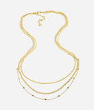 Collier triple sautoir ZAG Honorine en acier doré