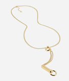 Collier sautoir ZAG Danaya en acier doré