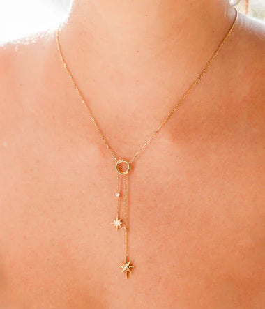 Collier ZAG Delta en acier doré