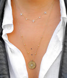 Collier ZAG Streisand long en acier doré