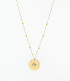 Collier ZAG Streisand long en acier doré