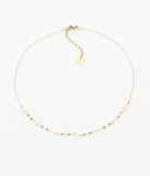 Collier ZAG Zoé en acier doré et Nacre