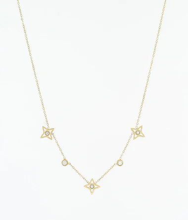 Collier ZAG Manhattan en acier Plaqué or