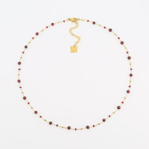 Collier ZAG Louane grenat