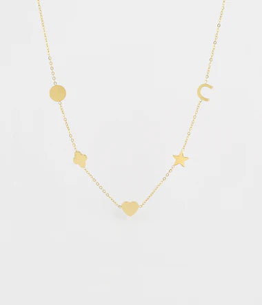 Collier Zag Naëlle en acier doré