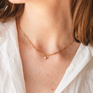 Collier ZAG Renée en acier doré 850J429