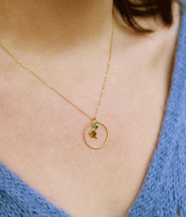 Collier ZAG Yukka en acier doré