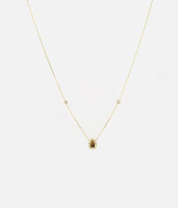 Collier ZAG Tux en acier et oeil de tigre