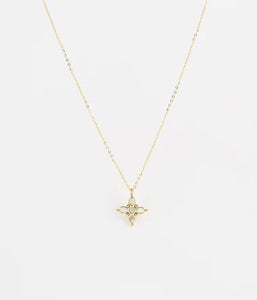 Collier ZAG Versailles nacre en acier doré