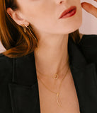 Collier ZAG Cloud en acier doré