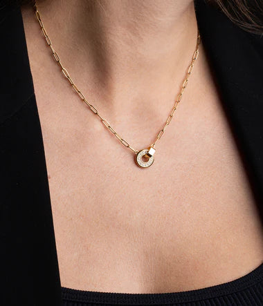Collier ZAG Inaya en acier doré
