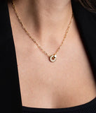 Collier ZAG Inaya en acier doré