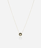 Collier ZAG Evelyne en acier doré et onyx noir